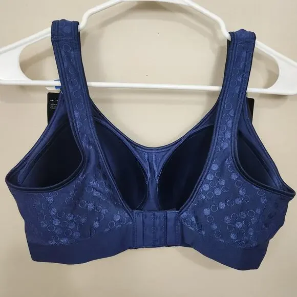 New! Bali Comfort Revolution ComfortFlex Fit Shaping Wireless Bra Navy SZ XL NWT - Picture 9 of 11